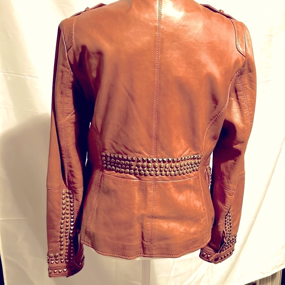💙NWOT💙Tasha Polizzi💙 Studded Leather Jacket💙 - Picture 3 of 15